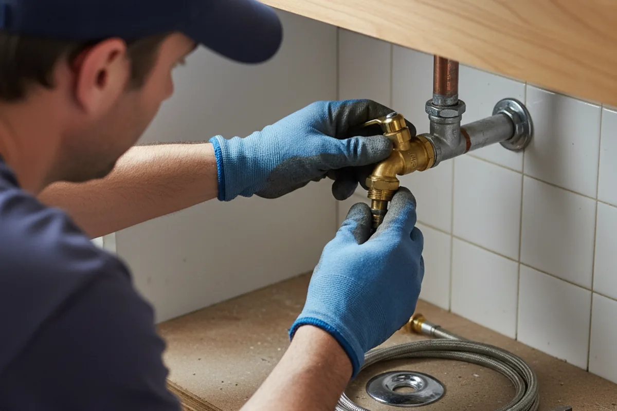 Shutoff valve and fitting work during Emergency Plumbing in Hillman